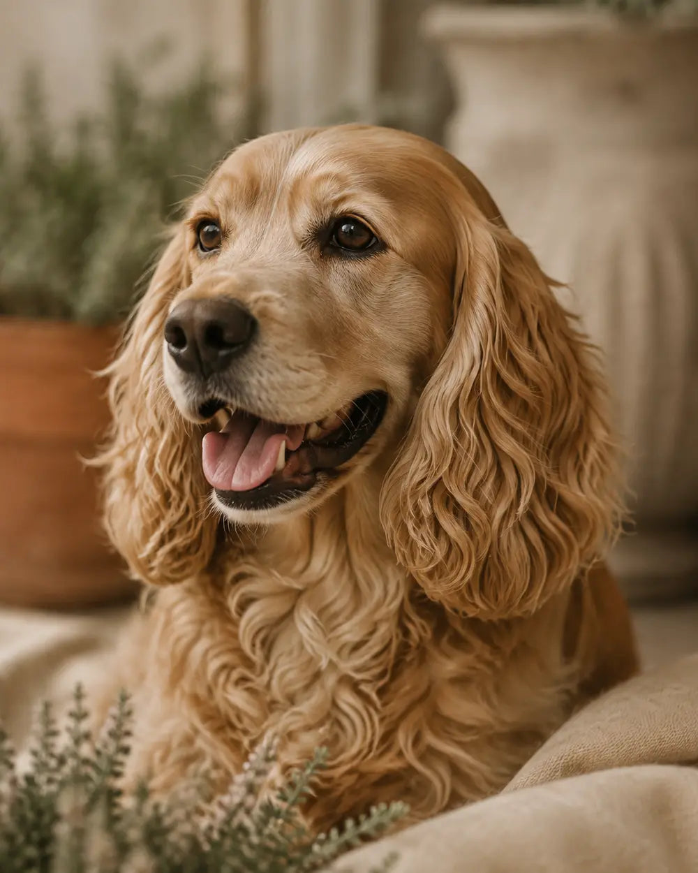 A healthy adult cocker spaniel