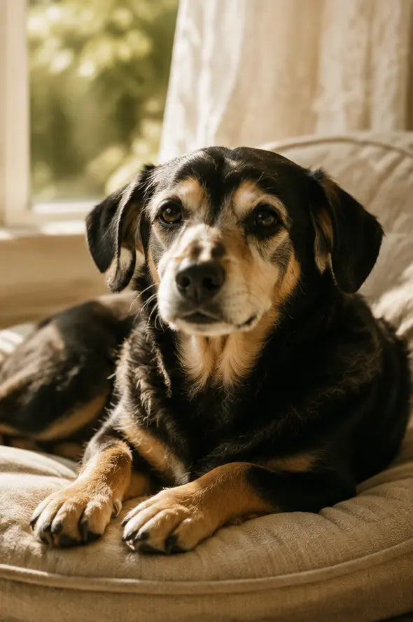 A beloved older dog